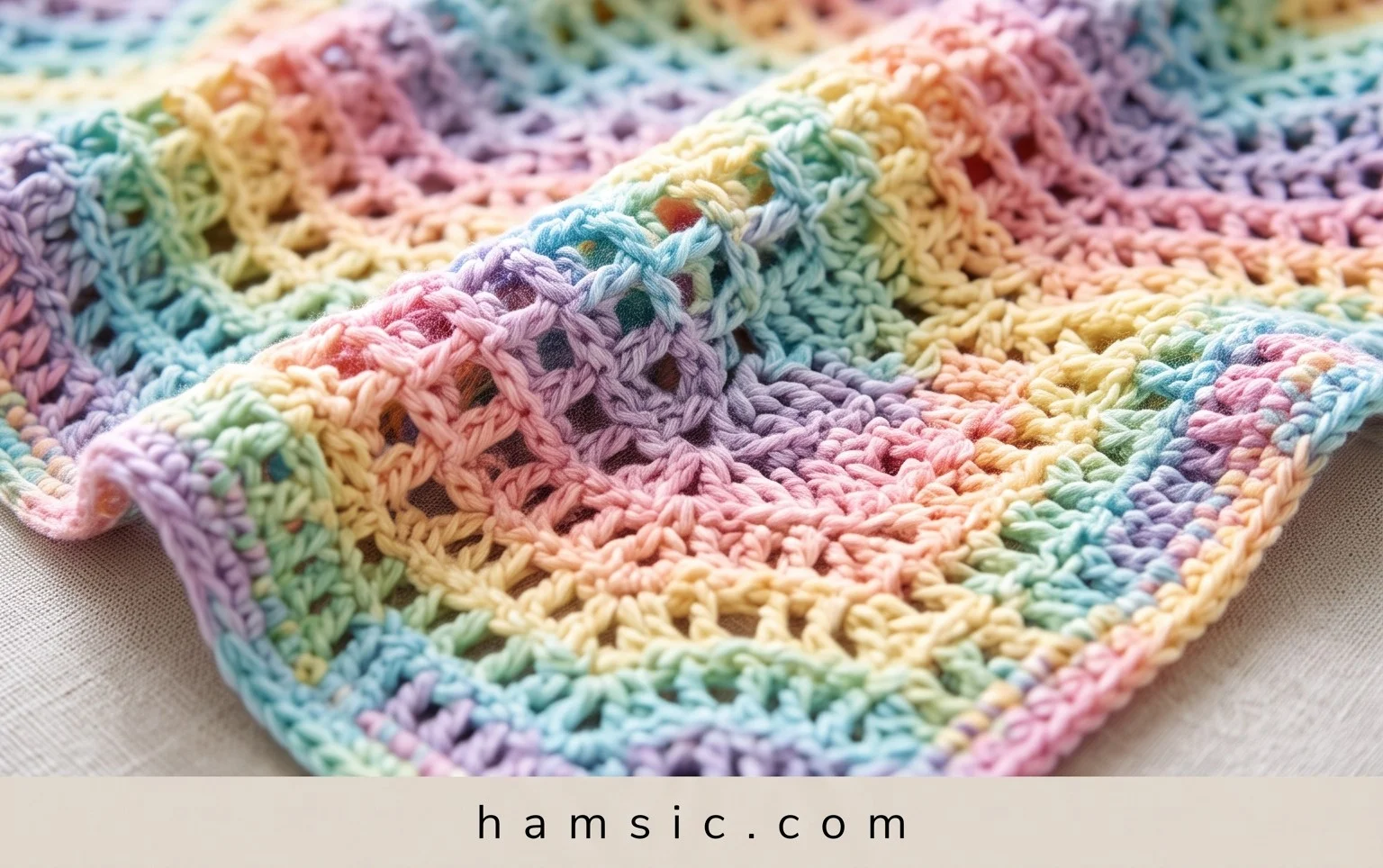 Crochet zigzag waffle blanket